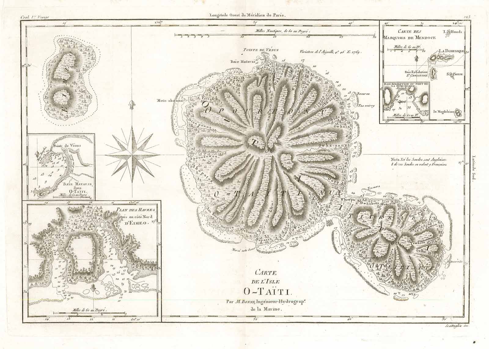 Carte de l'Isle O-Taiti