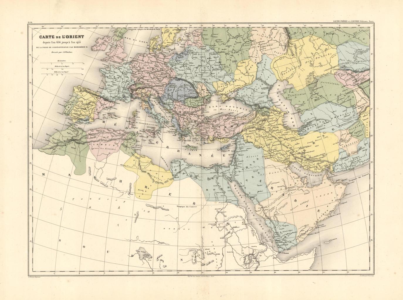 Carte de l'orient depuis l'an 636 jusqu'à l'an 1433. De …