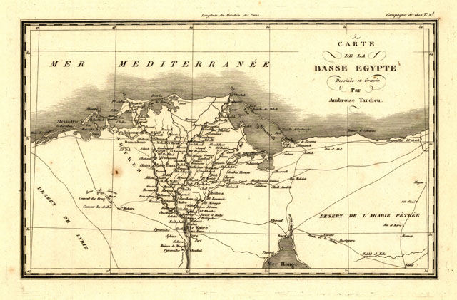 Carte de la Basse Egypte