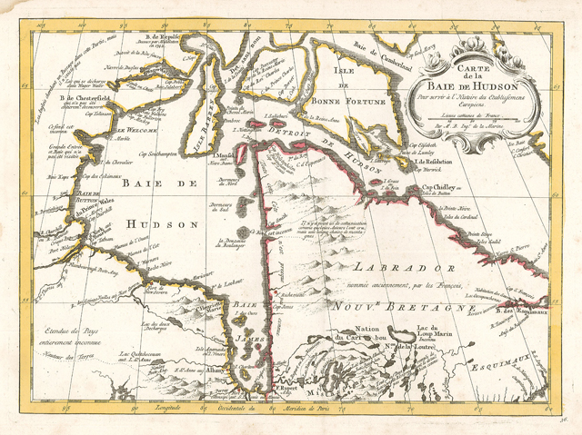 Carte de la Baye de Hudson. Pour servir à l'Histoire …