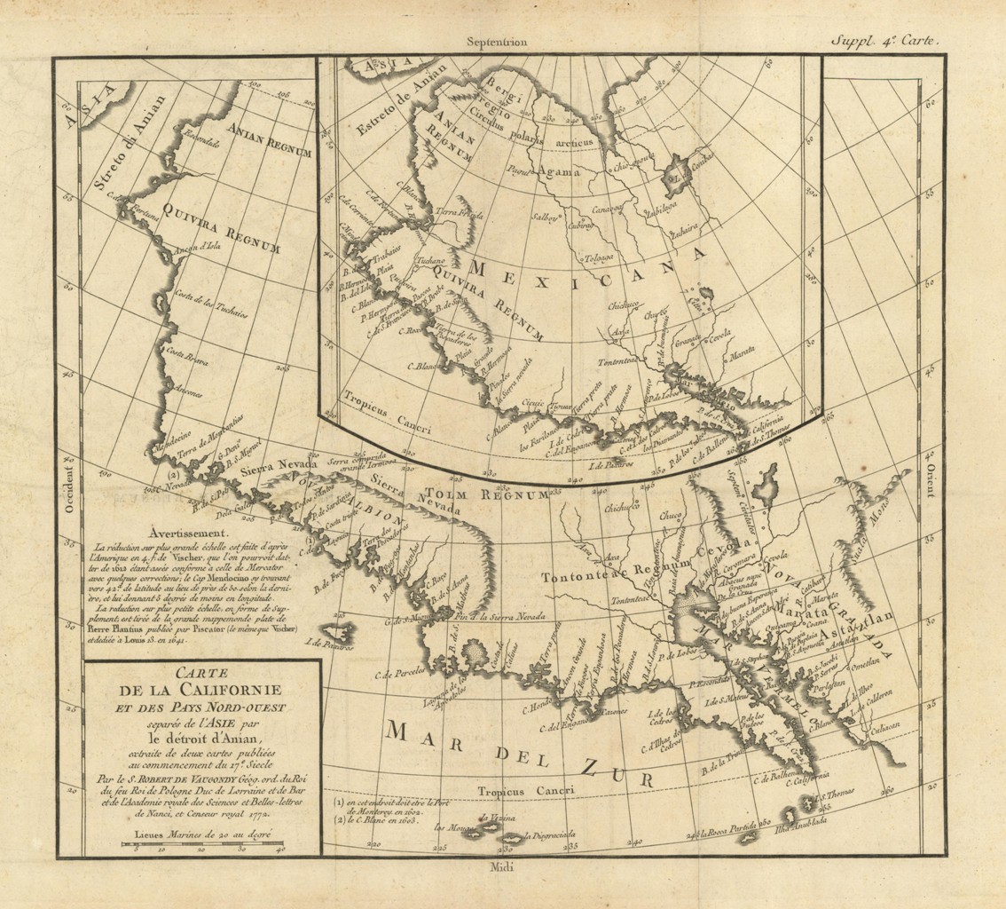 Carte De La Californie Et Des Pays Nord Ouest separes …
