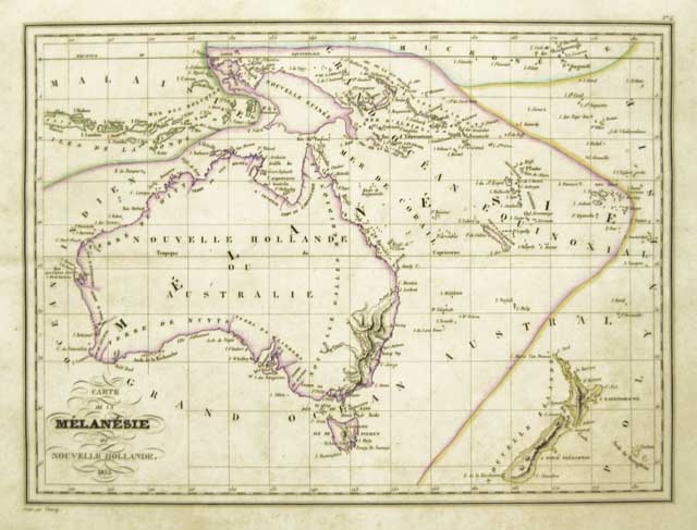 Carte de la Mélanesie ou Nouvelle Hollande 1835