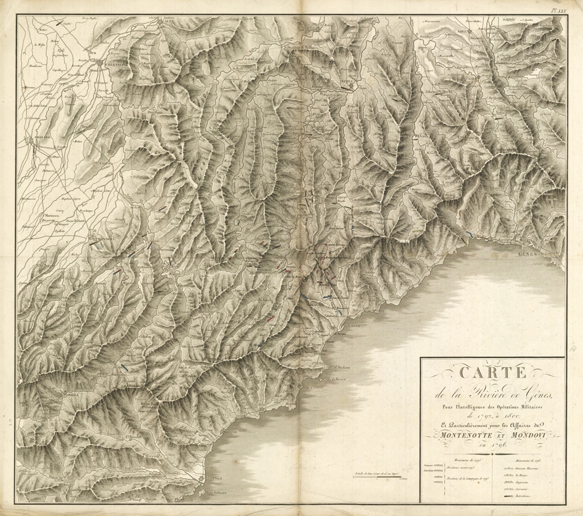 Carte de la Rivière de Gènes, / . Montenotte et …