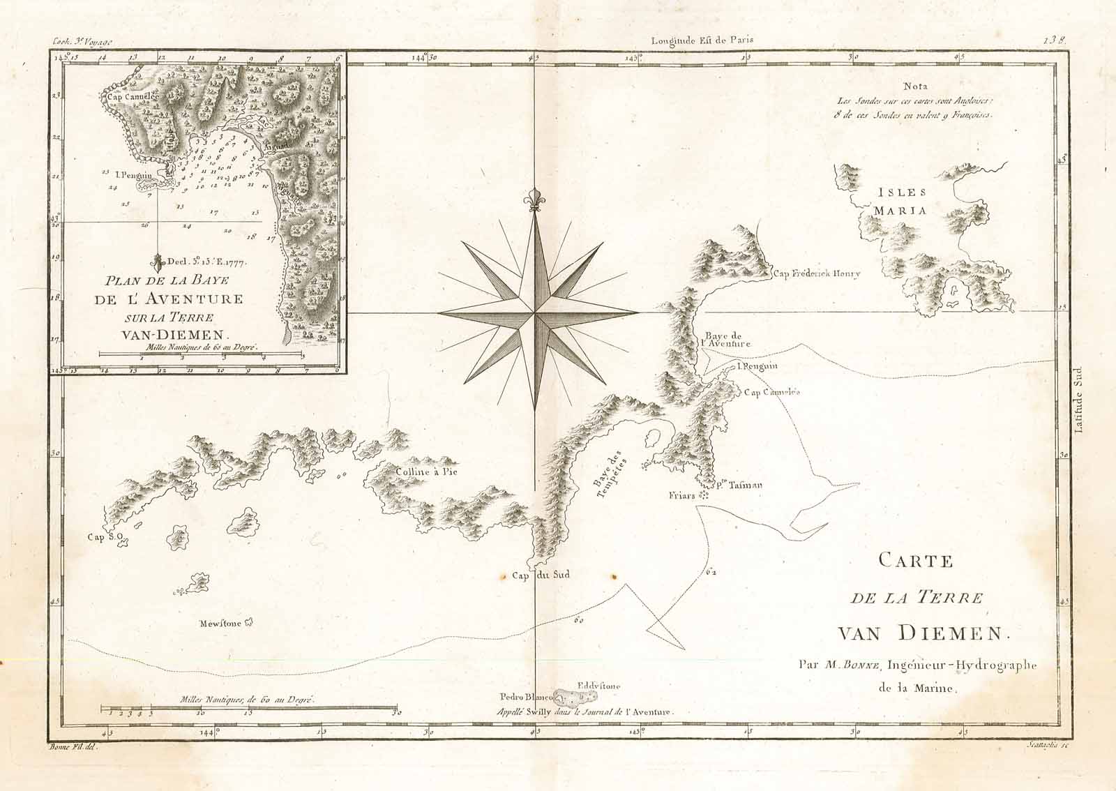 Carte de la Terre de Van Diemen