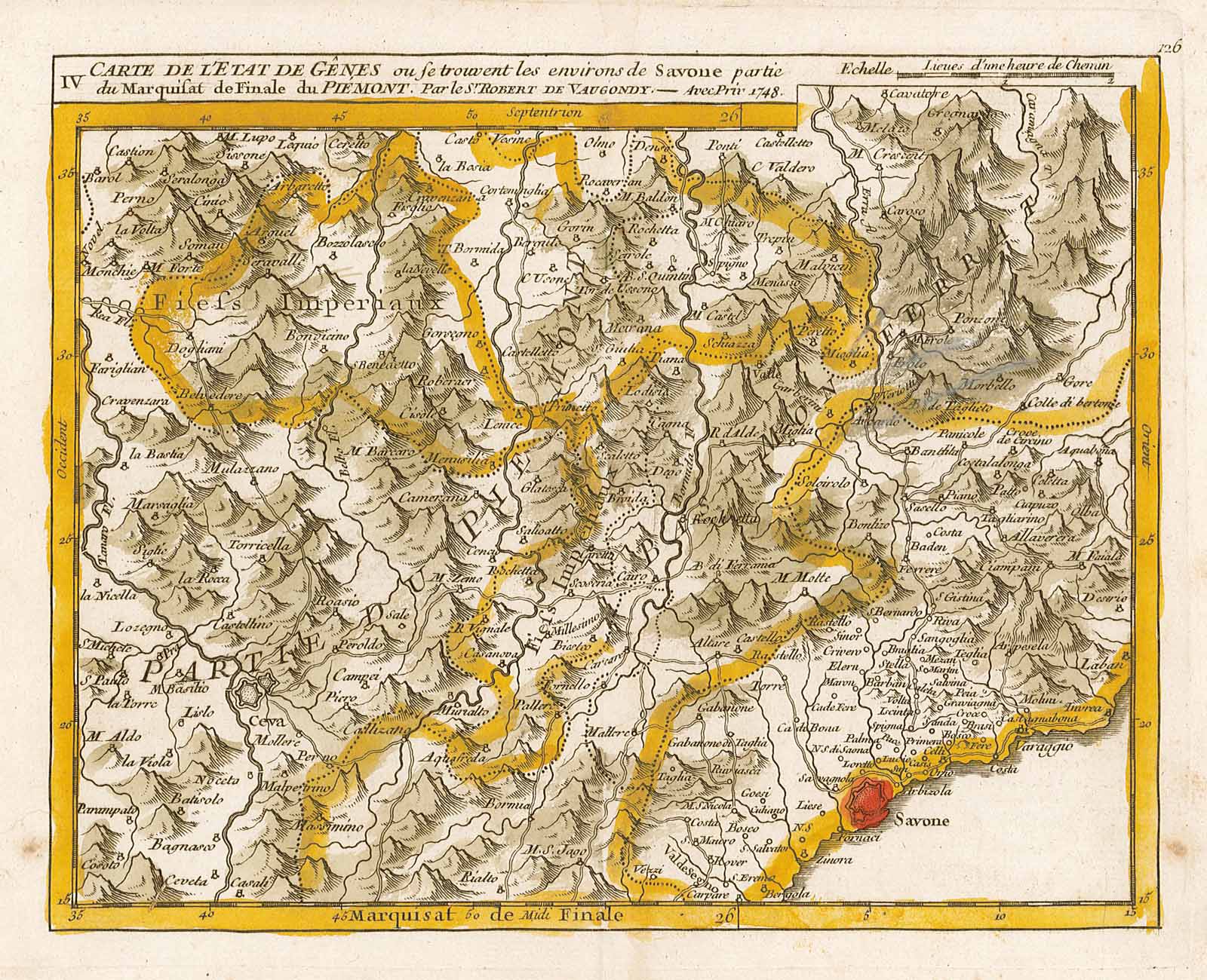 Carte del'Etat de Genes où se trouvent les environs de …