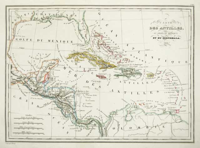 Carte des Antilles, du Golfe du Mexique et du Guatemala …
