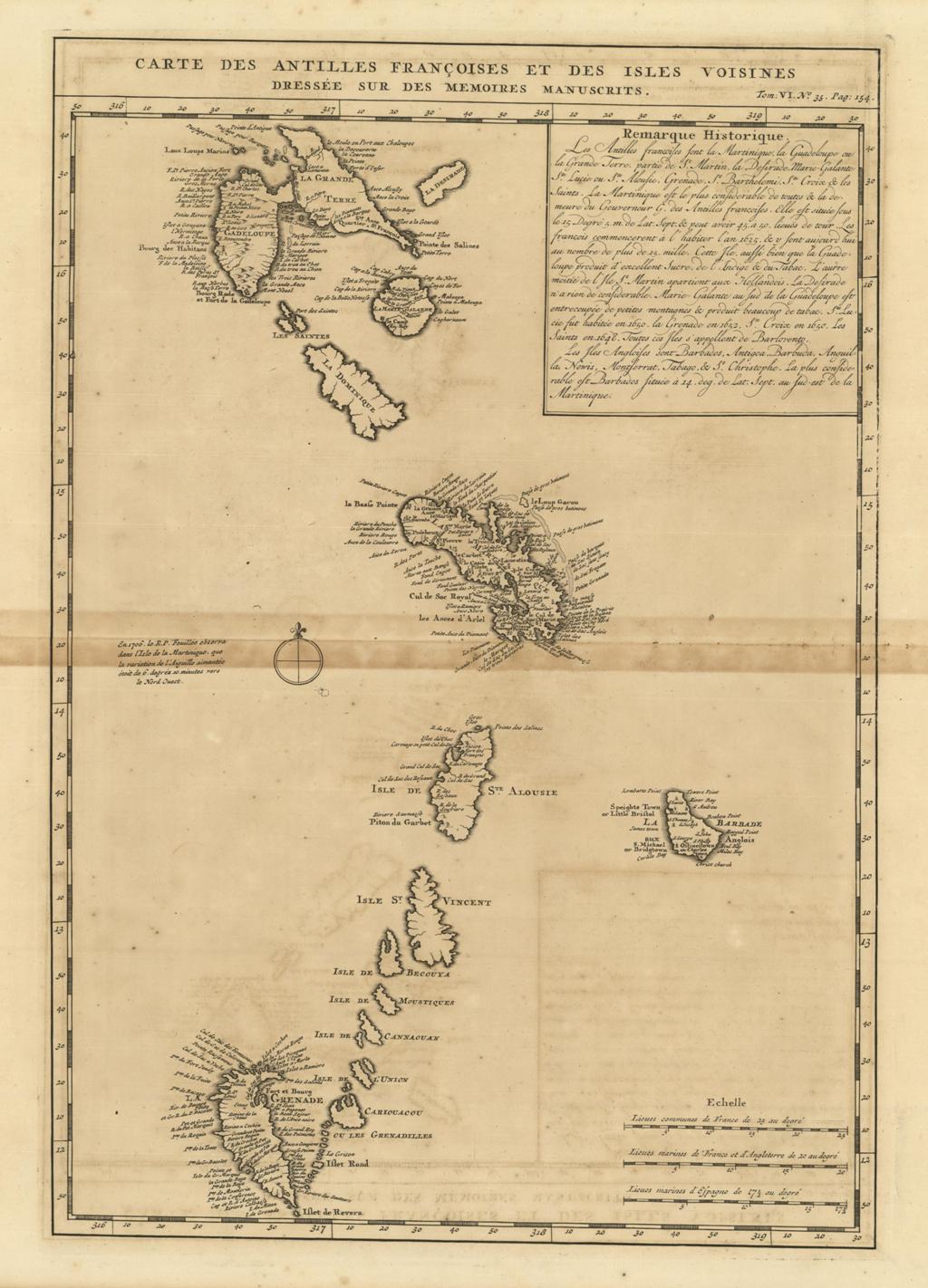 Carte Des Antilles Francoises et des Isles Voisines: Dressee sur …