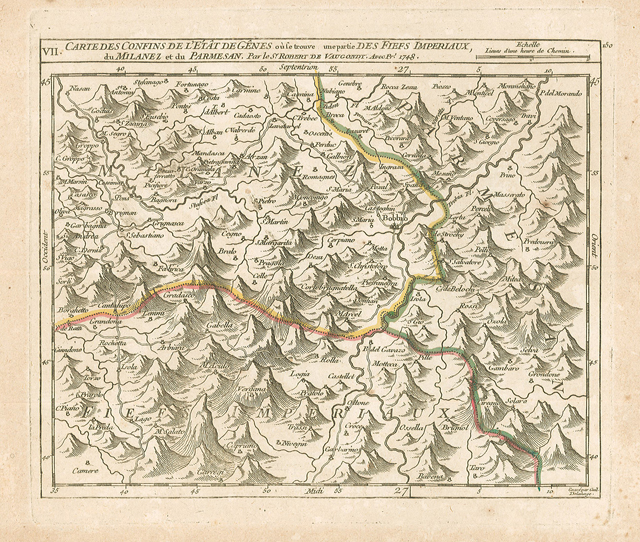 Carte des Confins de l'Etat de Genes des Fiefs Imperiaux …