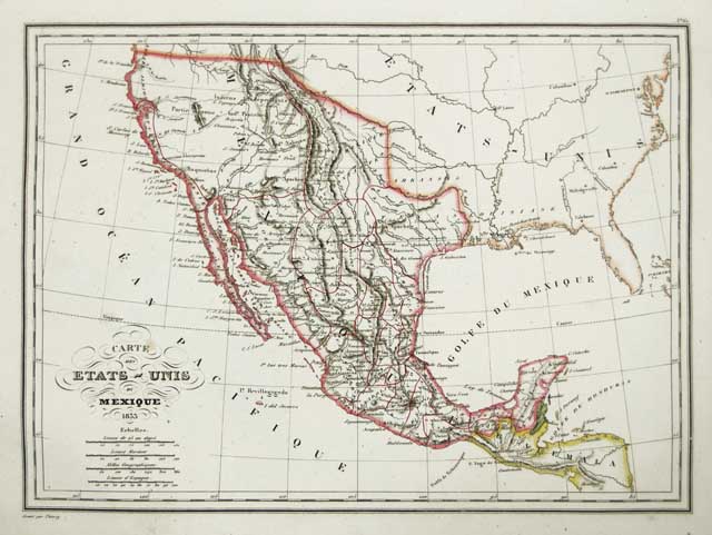 Carte des Etats - Unis du Mexique 1835