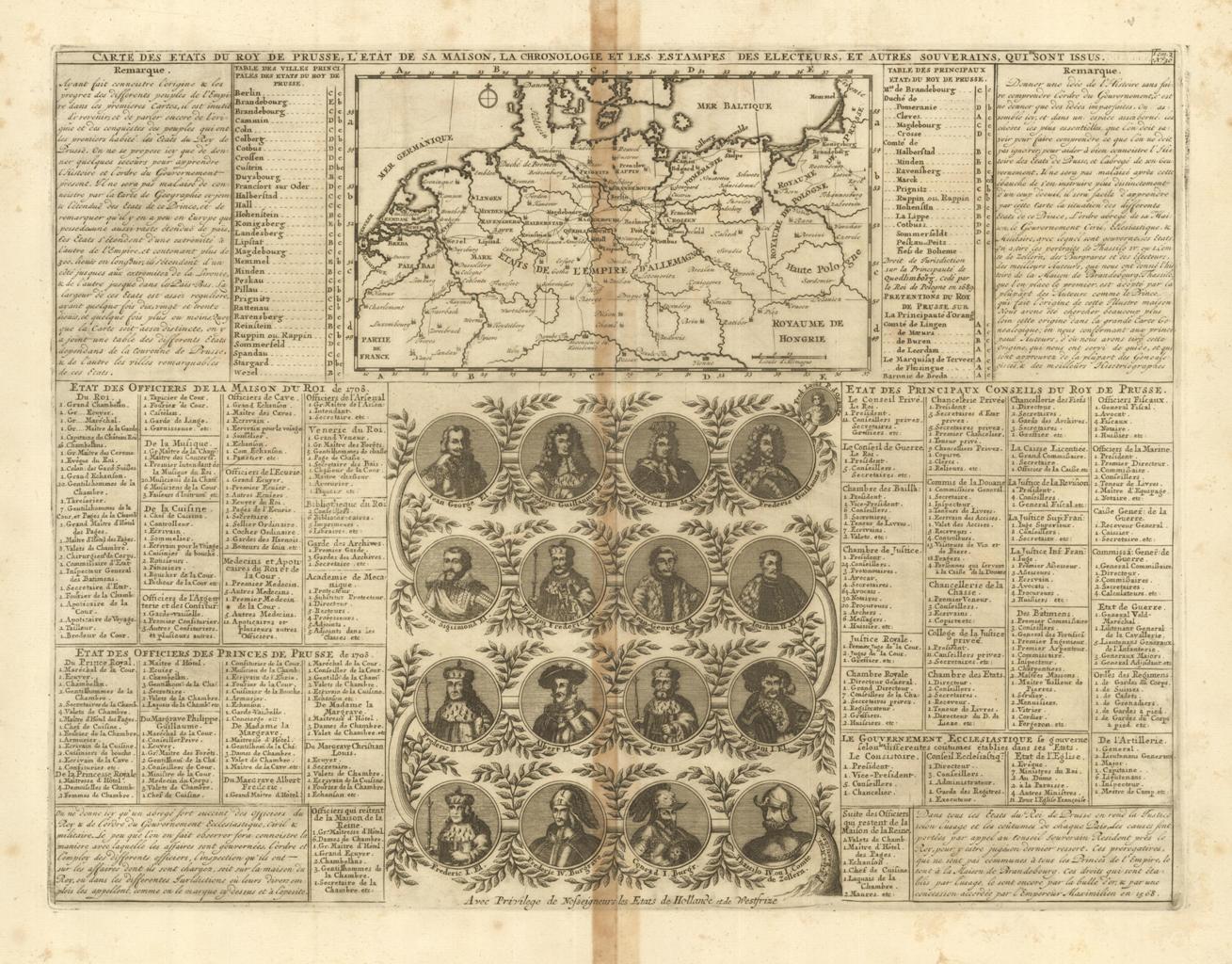 Carte des états du roy de Prusse, l'état de sa …