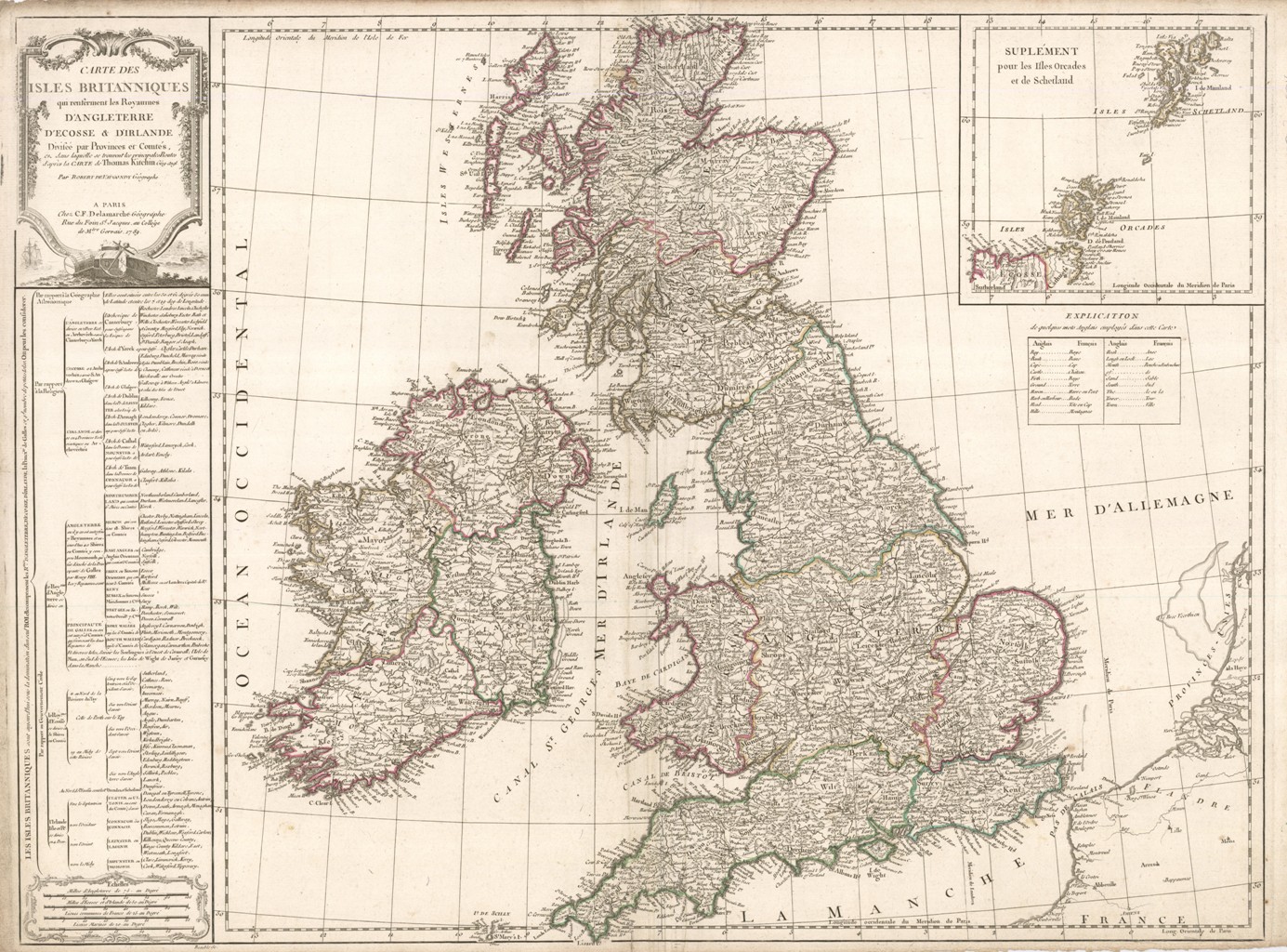 Carte des Isles Britaniques