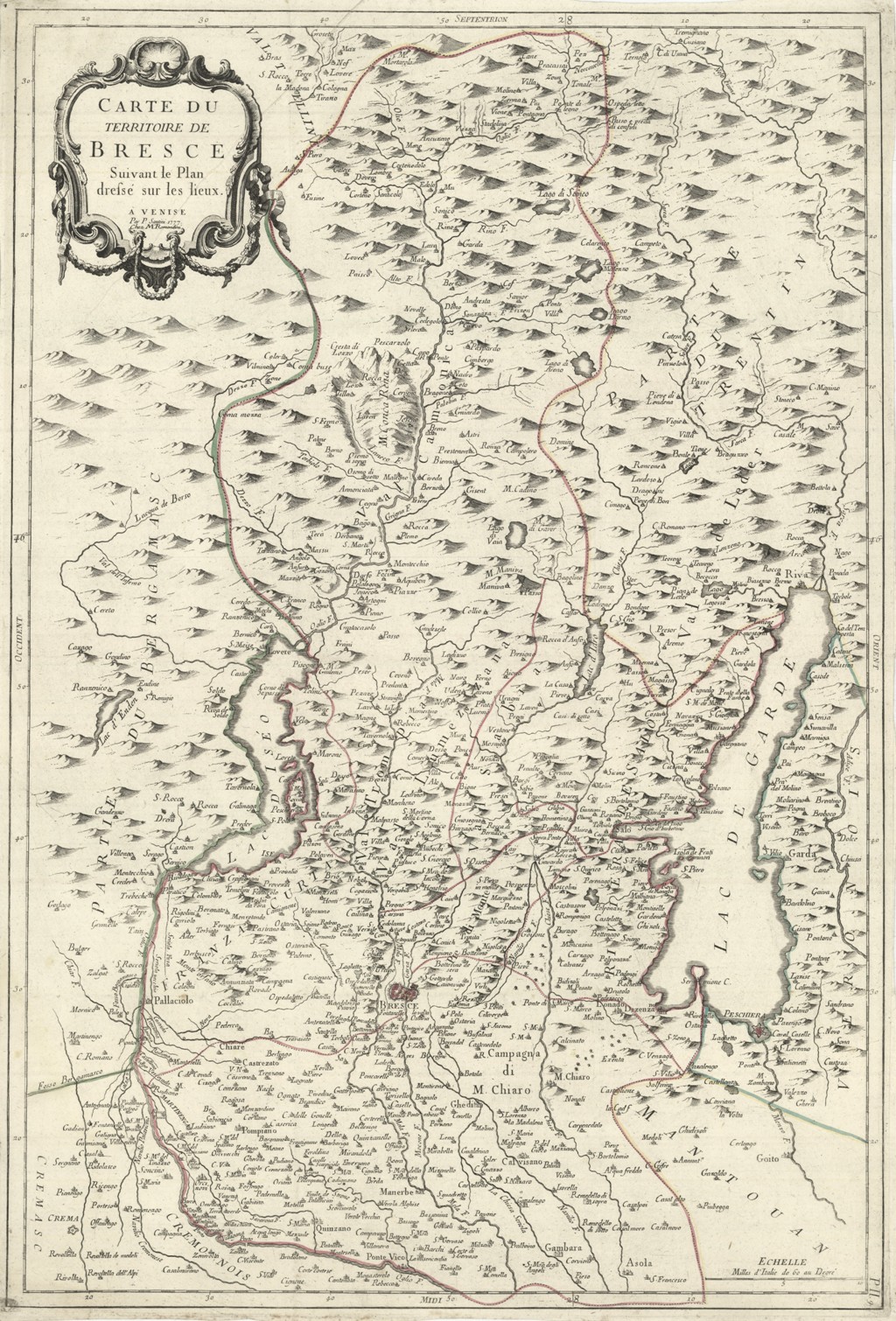 Carte di territoire du Bresce Suivant le Plan dressé sur …