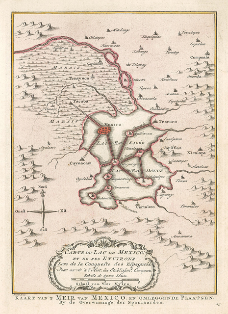 Carte du Lac De Mexico, et de ses Environs Lors …