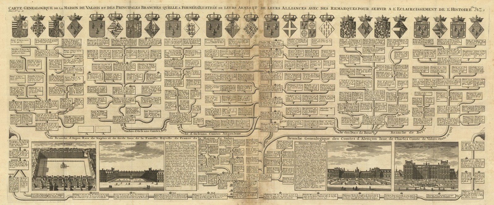 Carte genealogique de la Maison de Valois et des principales …
