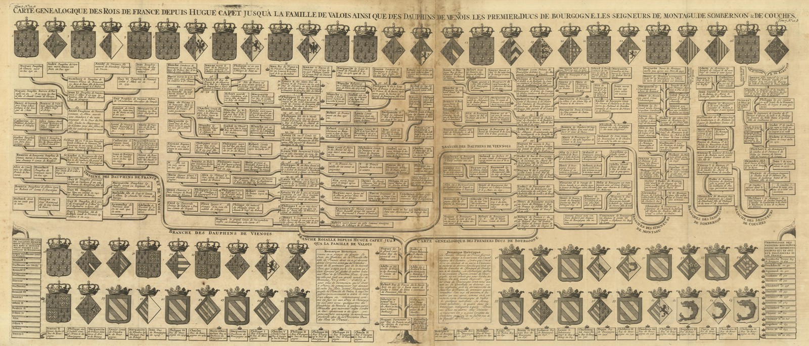 Carte Genealogique des Rois de France depuis Hugues Capet jusqu' …