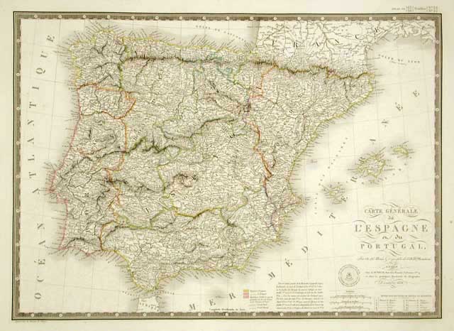 Carte Générale de l'Espagne et du Portugal