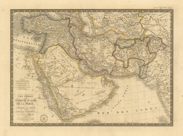 Carte Générale de la Turquie d'Asie, de la Perse .