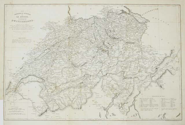 Carte physique et routiere de La Suisse / .