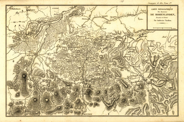 Carte topographique des environs de Hohenlinden