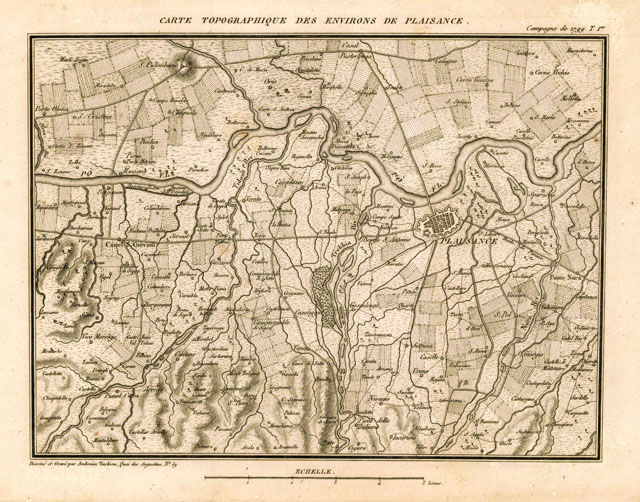 Carte topographique des environs de Plaisance