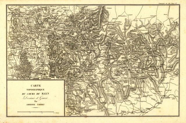 Carte topographique du cors du Mayn