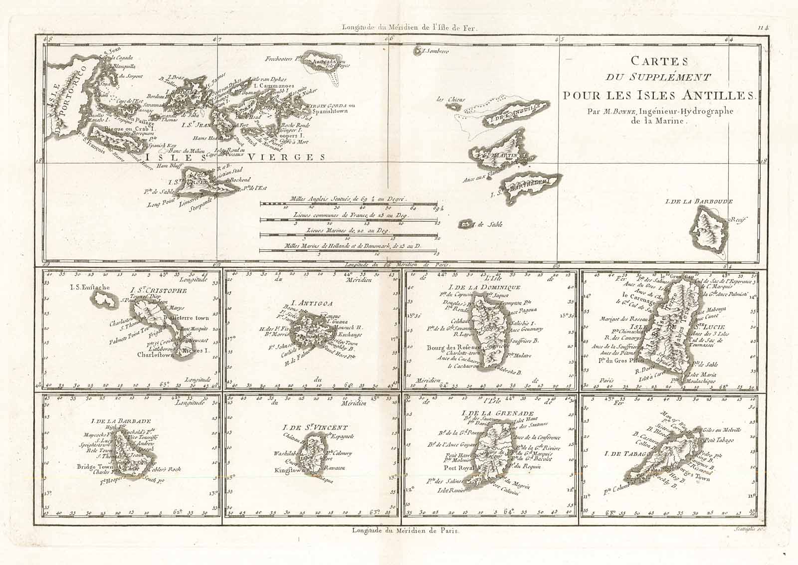 Cartes du supplement pour les isles Antilles