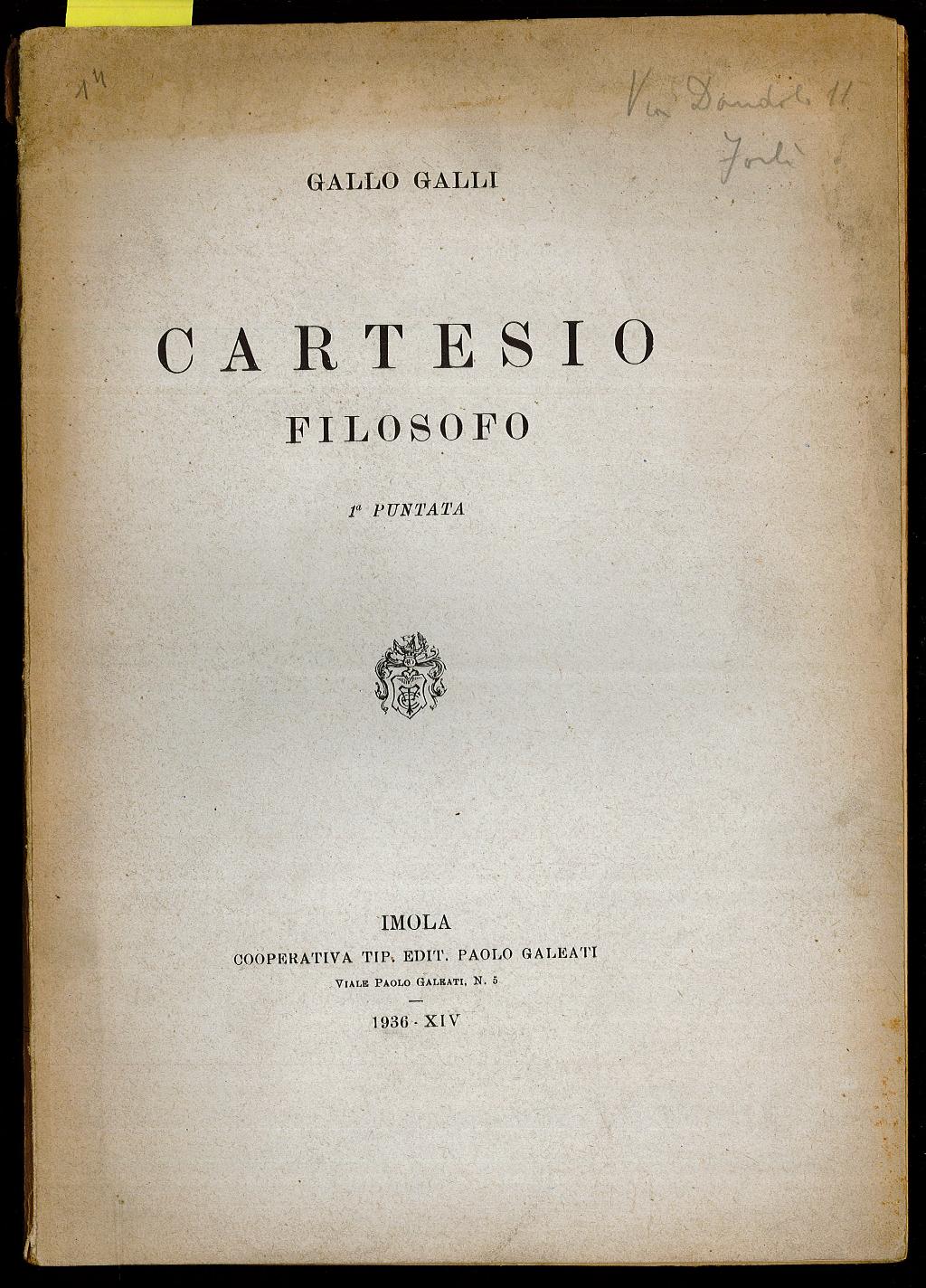 Cartesio filosofo