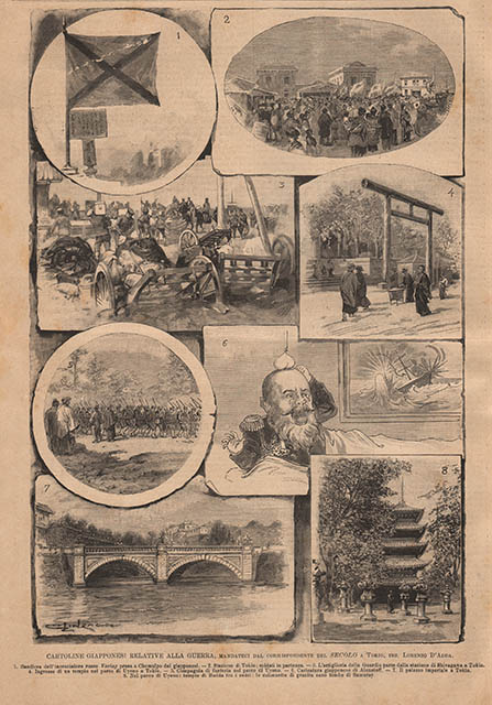 Cartoline giapponesi relative alla guerra, mandateci dal corrispondente del Secolo …