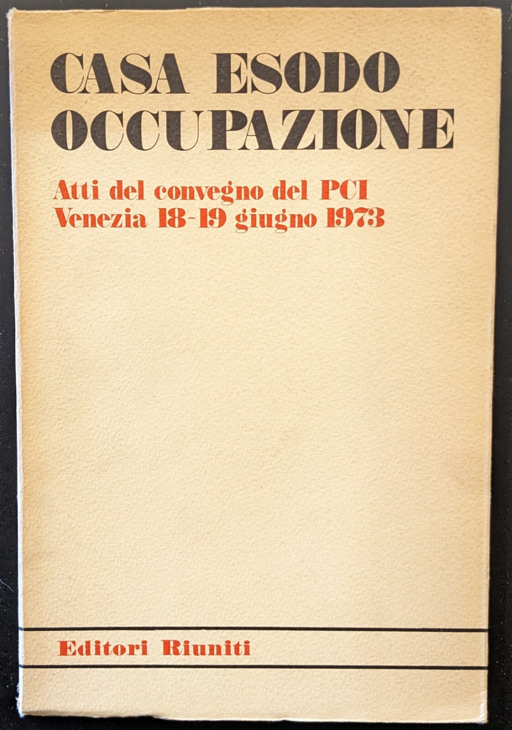 Casa esodo occupazione