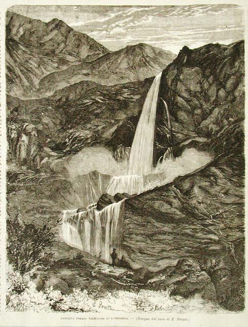 Cascata presso Vilminore in Lombardia