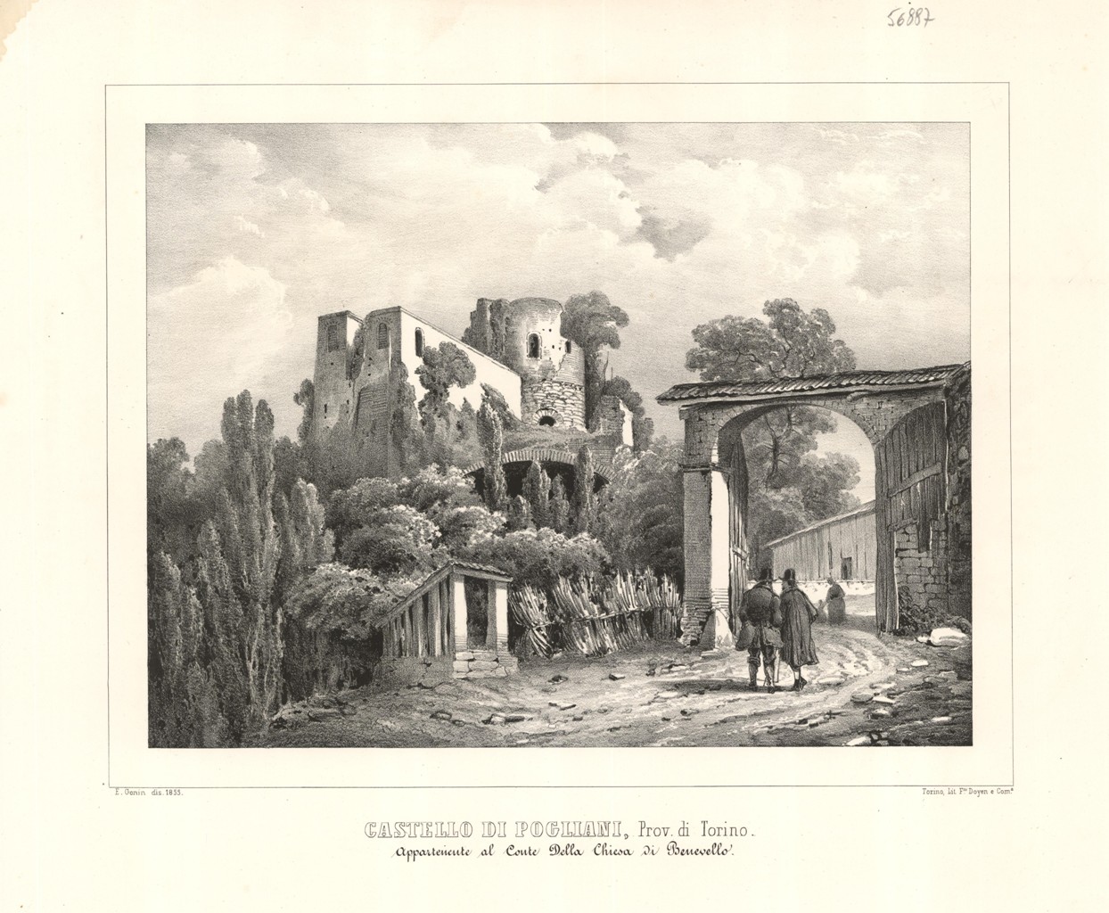 Castello di Pogliani Prov. Torino. Appartenente al Conte Della Chiesa …