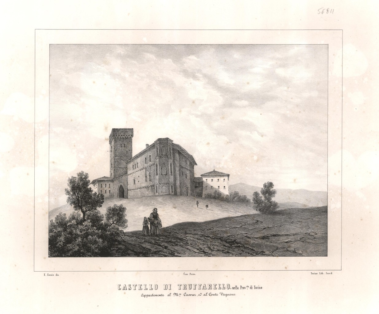 Castello di Truffarello nella Prov.ia di Torino. Appartenente al M.se …