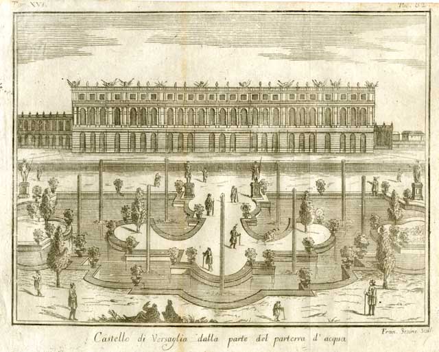 Castello di Versaglia dalla parte del parterra d'acqua