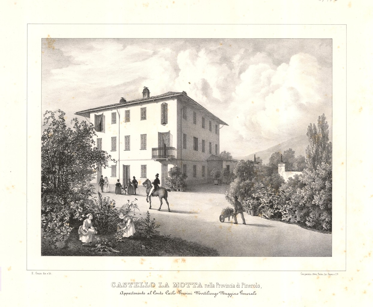 Castello la Motta nella Provincia di Pinerolo, Appartenente al Conte …
