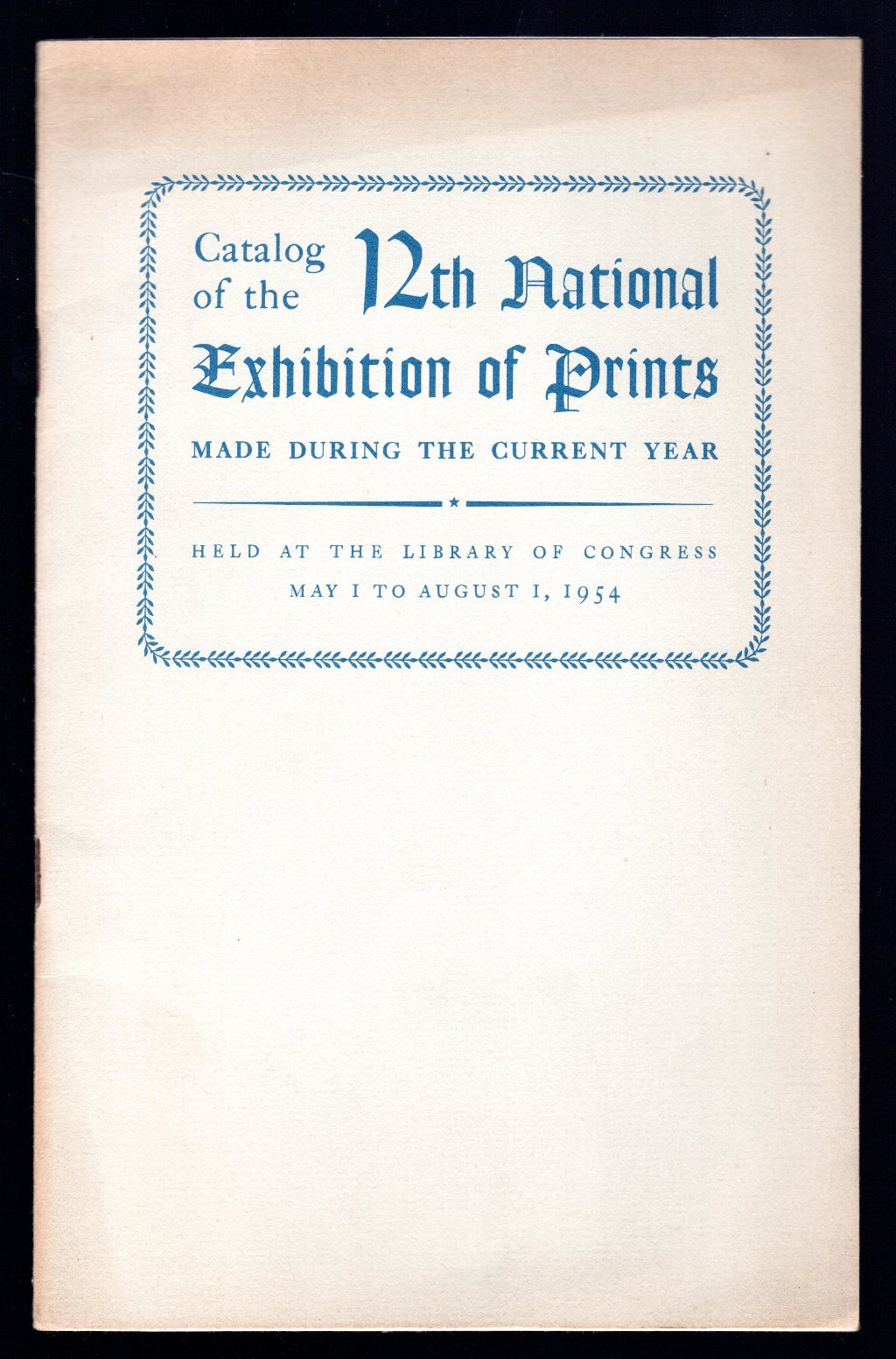 Catalog of the 12th National Exhibition of Prints