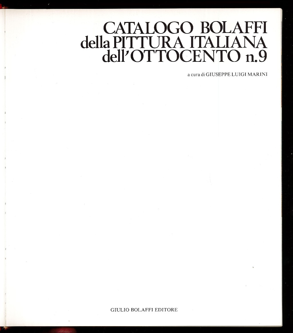Catalogo Bolaffi della pittura italiana dell'Ottocento n. 9