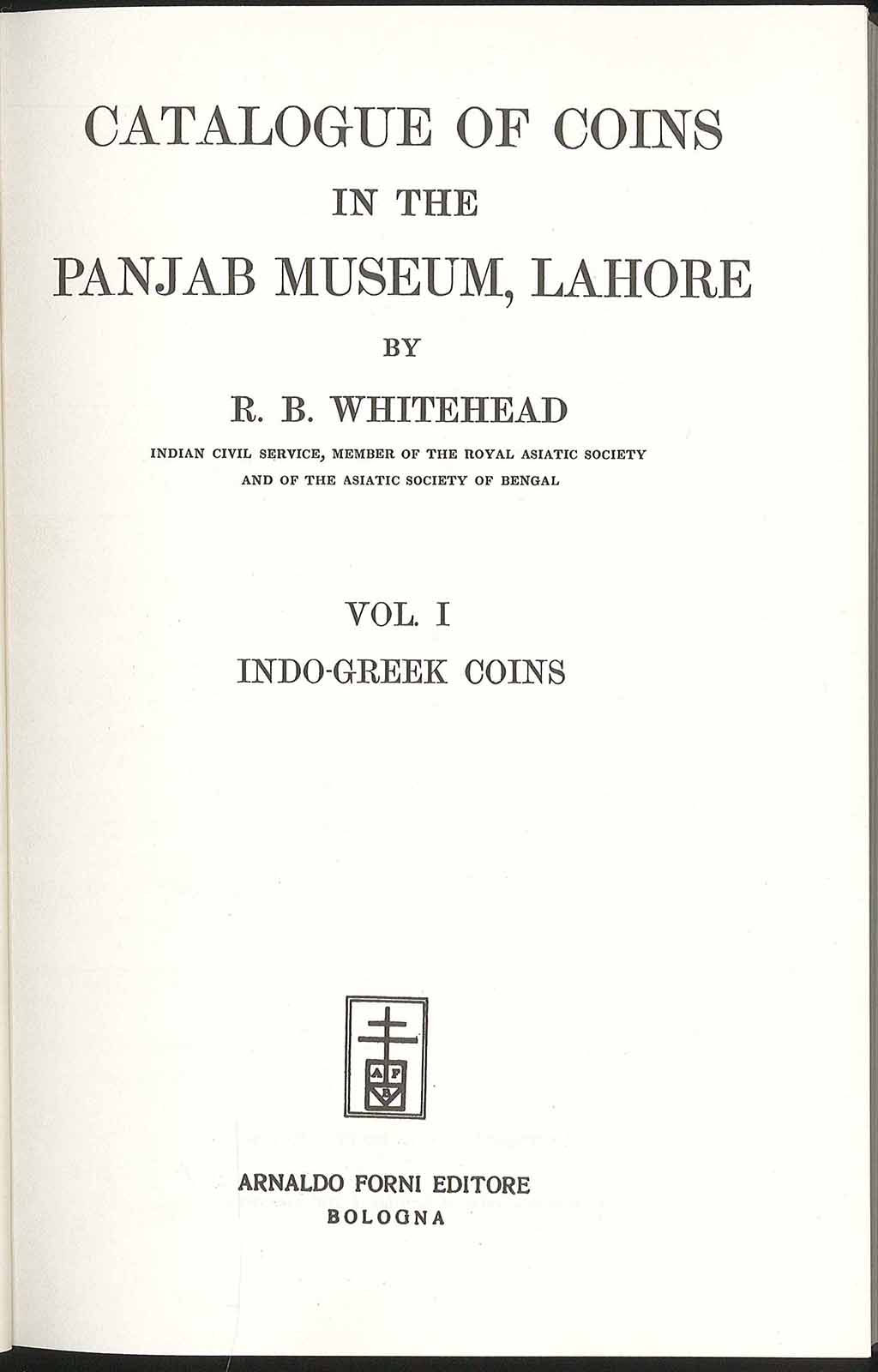 Catalogue of coins in the Panjab Museum, Lahore