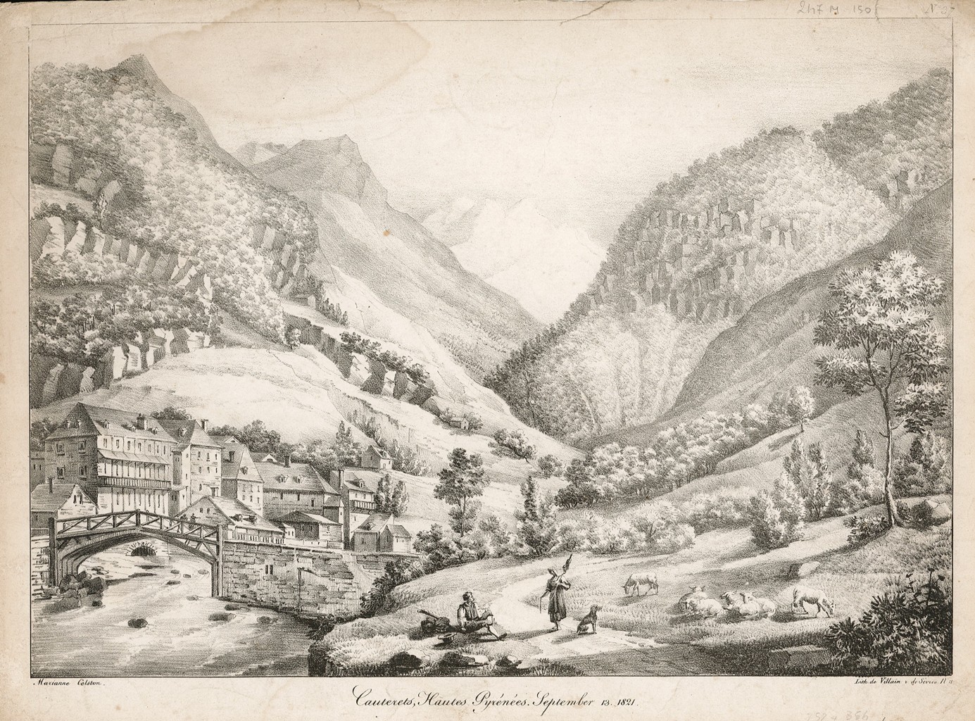 Cauterets, Hautes Pyrénées. September 13. 1821