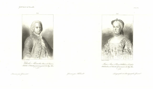 Charles-Alexandre, prince de Loraine, archiduc d'Autriche . - Marie-Anne (Eleonore-Withelmine-Josèphe) …