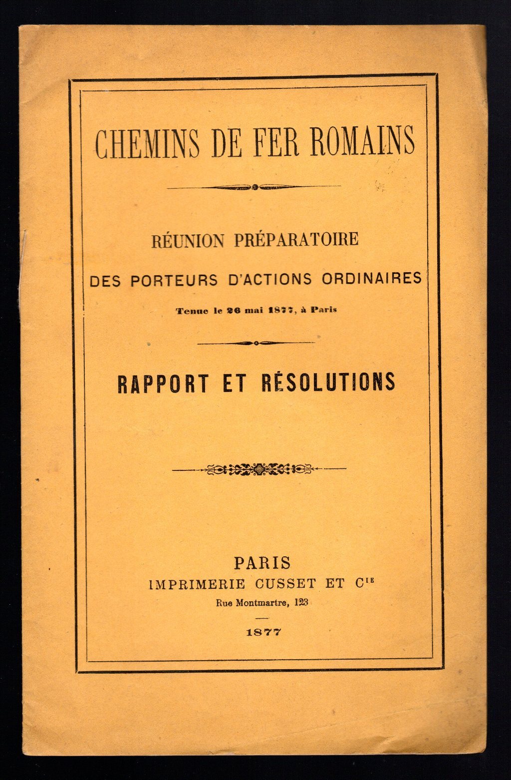 Chemins de fer romains