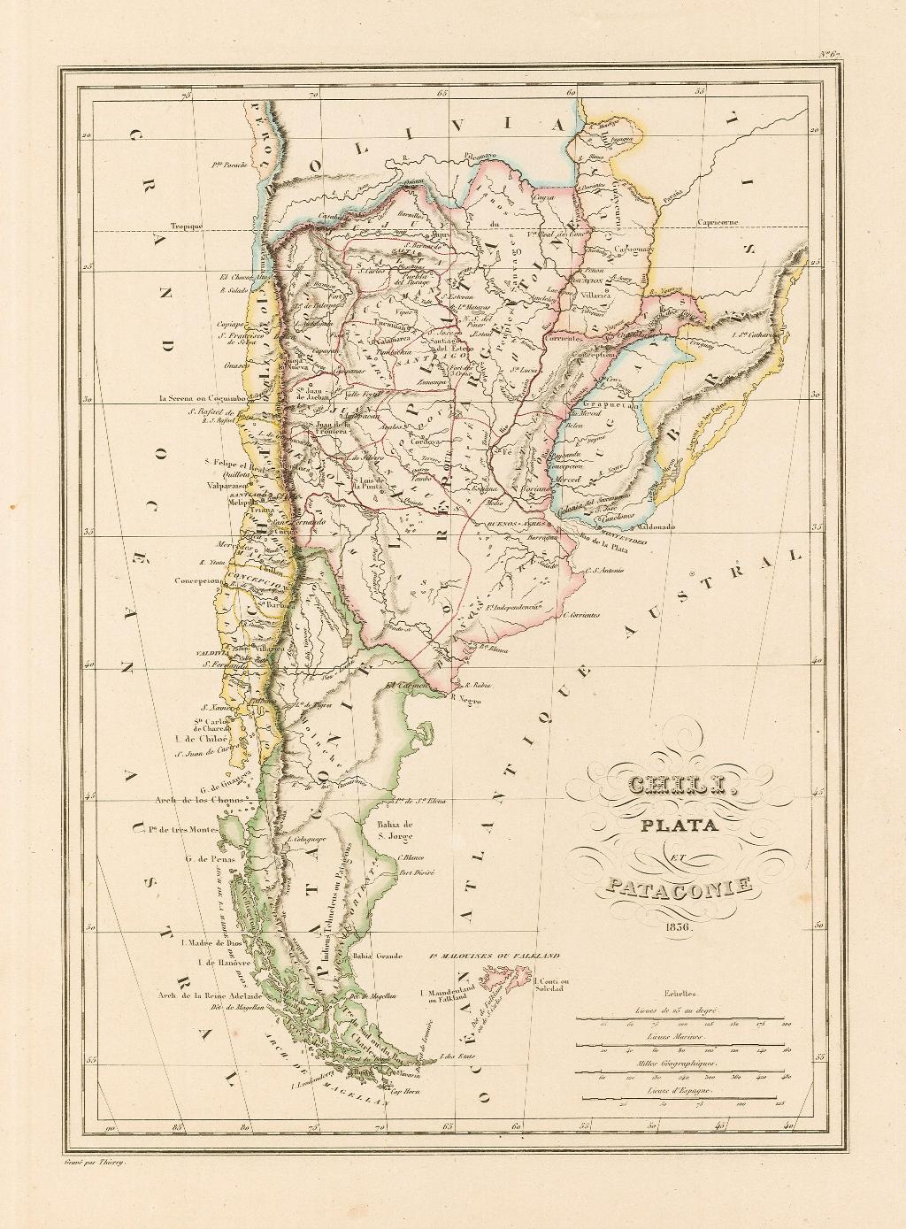 Chili, Plata et Patagonie 1836