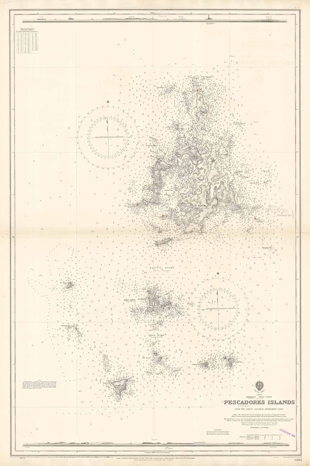 China Formosa West Coast Pescadores Islands from the latest Japanese …