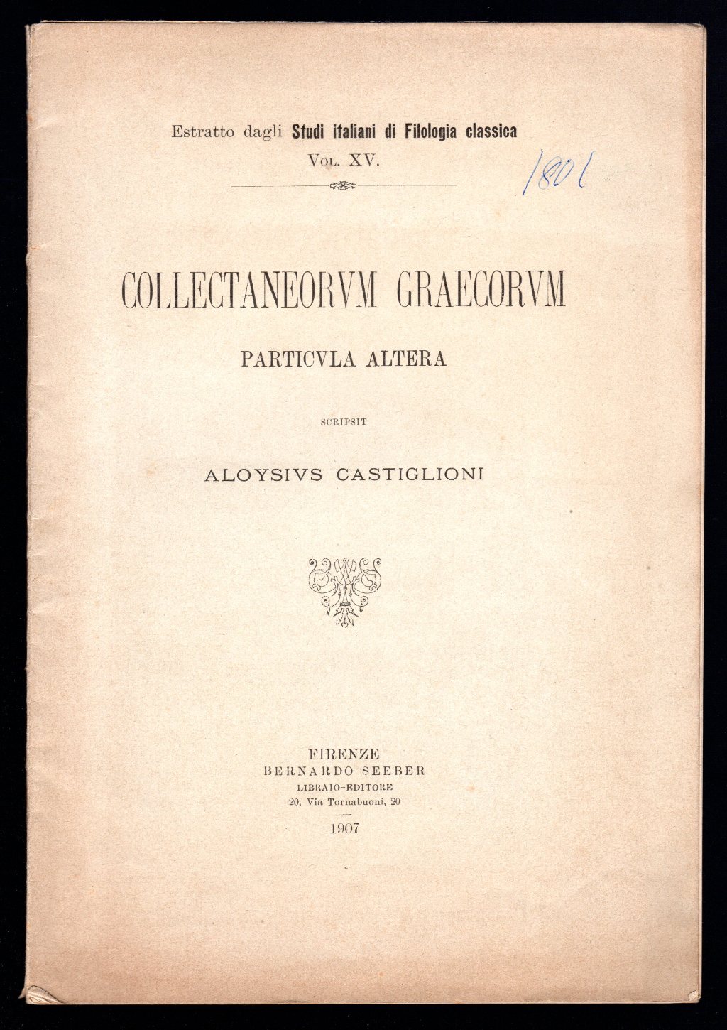Collectaneorum graecorum particula altera