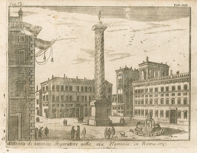 Colonna di Antonino Imperatore nella Via Flaminia in Roma.