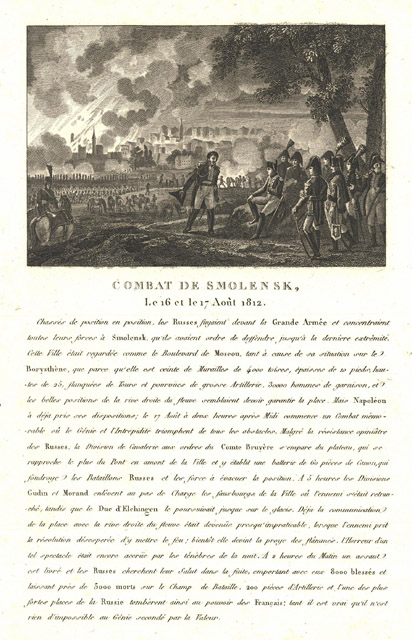 Combat de Smolensk Le 16 et le 17 Aout 1812