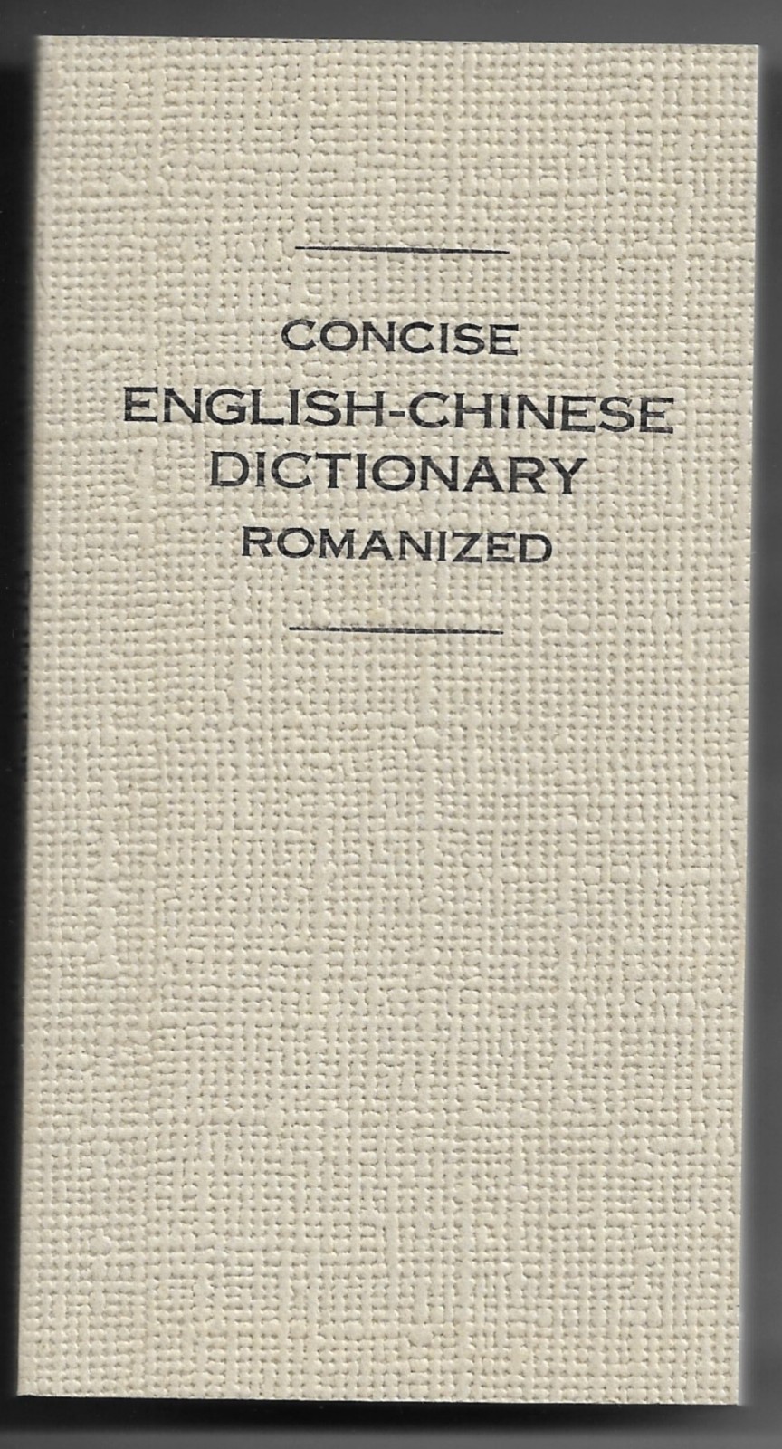 Concise - English-Chinese Dictionary Romanized