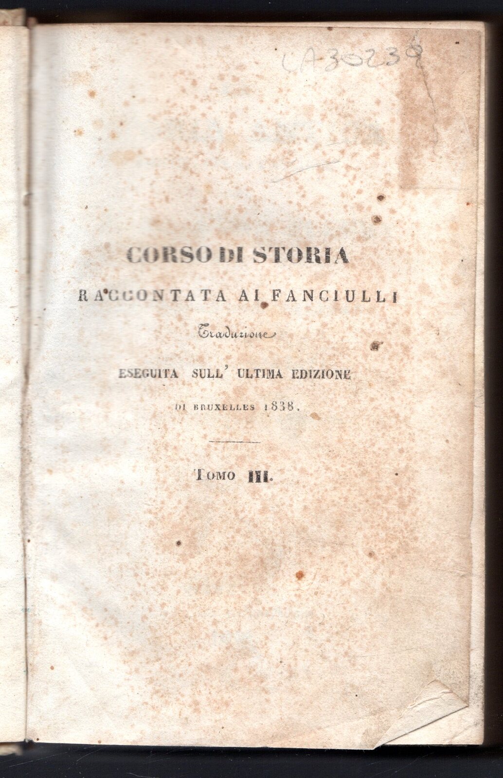 Corso di storia raccontata ai fanciulli. Tomo III