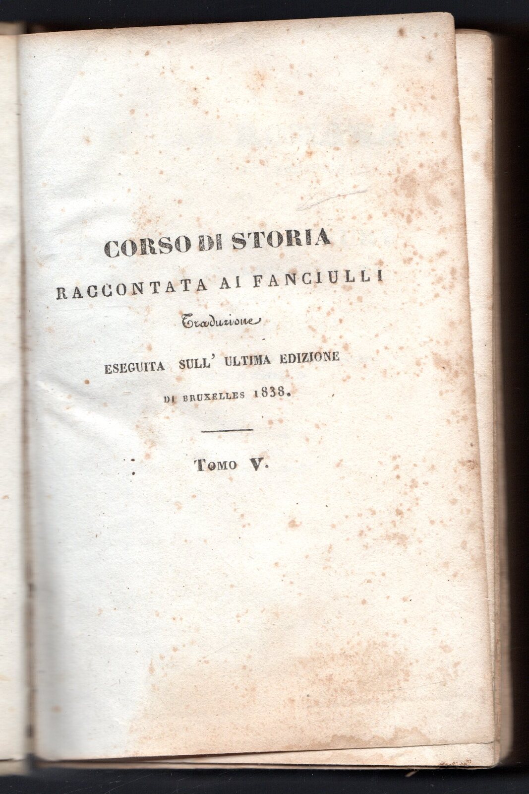 Corso di storia raccontata ai fanciulli. Tomo V
