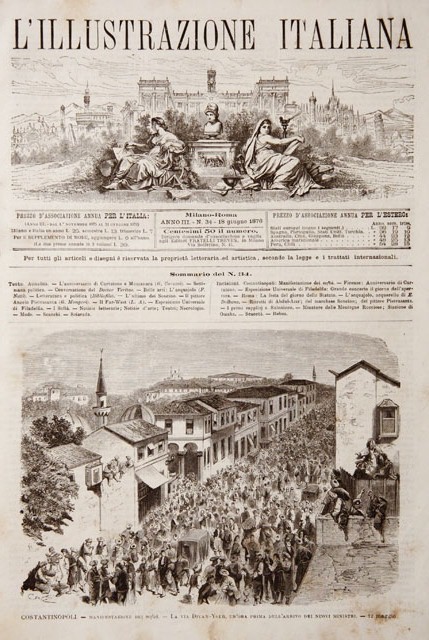 Costantinopoli.- Manifestazione dei Softà.- La via Divan-Yolù, un’ora prima dell’arrivo …