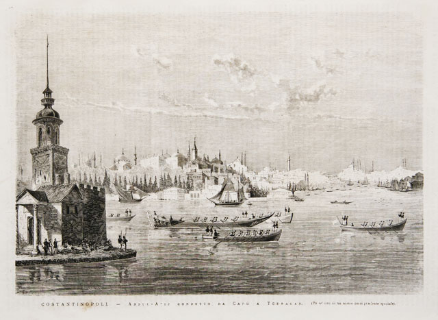 Costantinopoli-. Abdul-Aziz condotto dal Capù a Tceragan